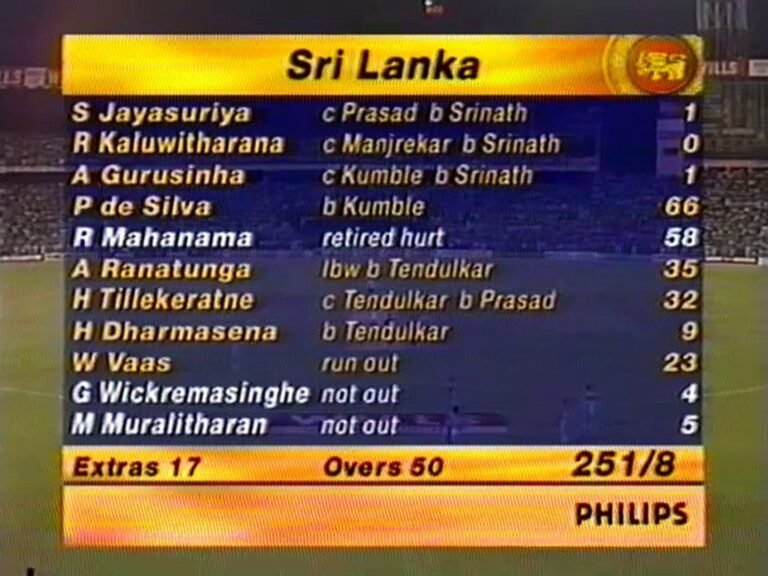 India vs Sri lanka semi final in 1996 World Cup