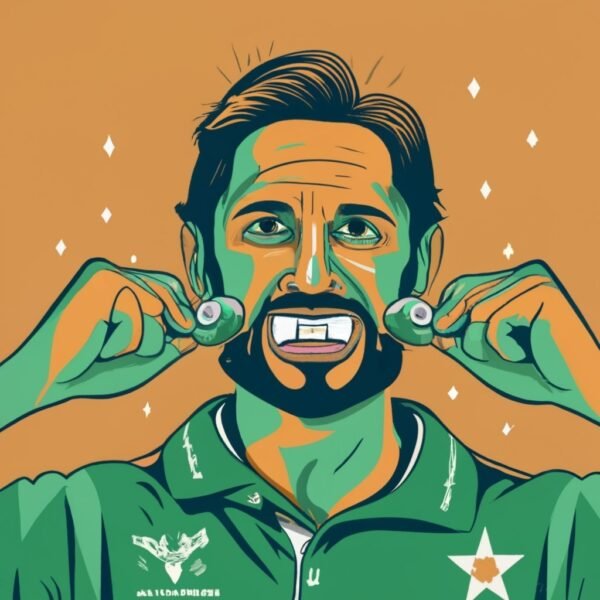 Shahid Afridi ball biting